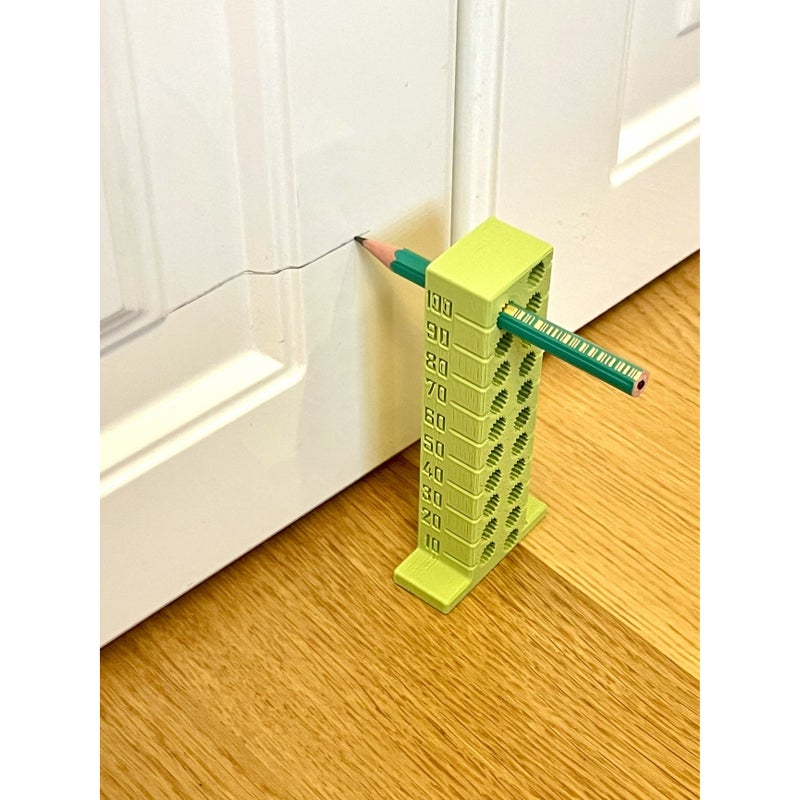 Orange 3D Printed Metric Scribing Gauge 10 105mm Suitable For Round And Hexagonal Pencils Ideal For Consistent Height Marking On Wood Or Other DIY Materials In The Workshop - Image 1