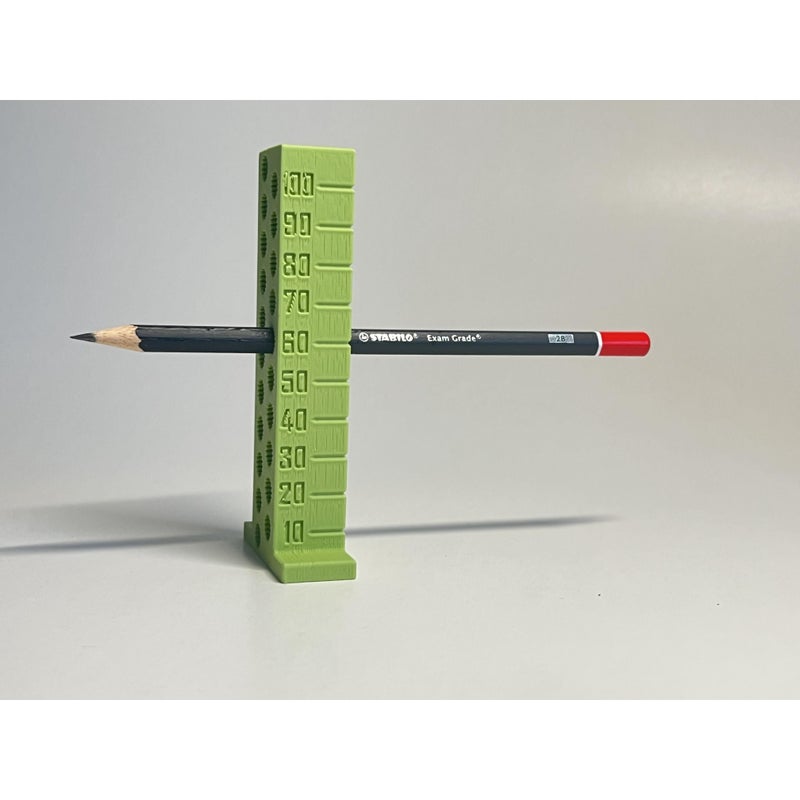 Orange 3D Printed Metric Scribing Gauge 10 105mm Suitable For Round And Hexagonal Pencils Ideal For Consistent Height Marking On Wood Or Other DIY Materials In The Workshop - Image 3