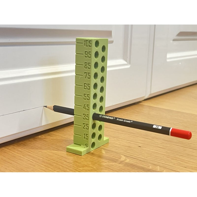 Orange 3D Printed Metric Scribing Gauge 10 105mm Suitable For Round And Hexagonal Pencils Ideal For Consistent Height Marking On Wood Or Other DIY Materials In The Workshop - Image 2