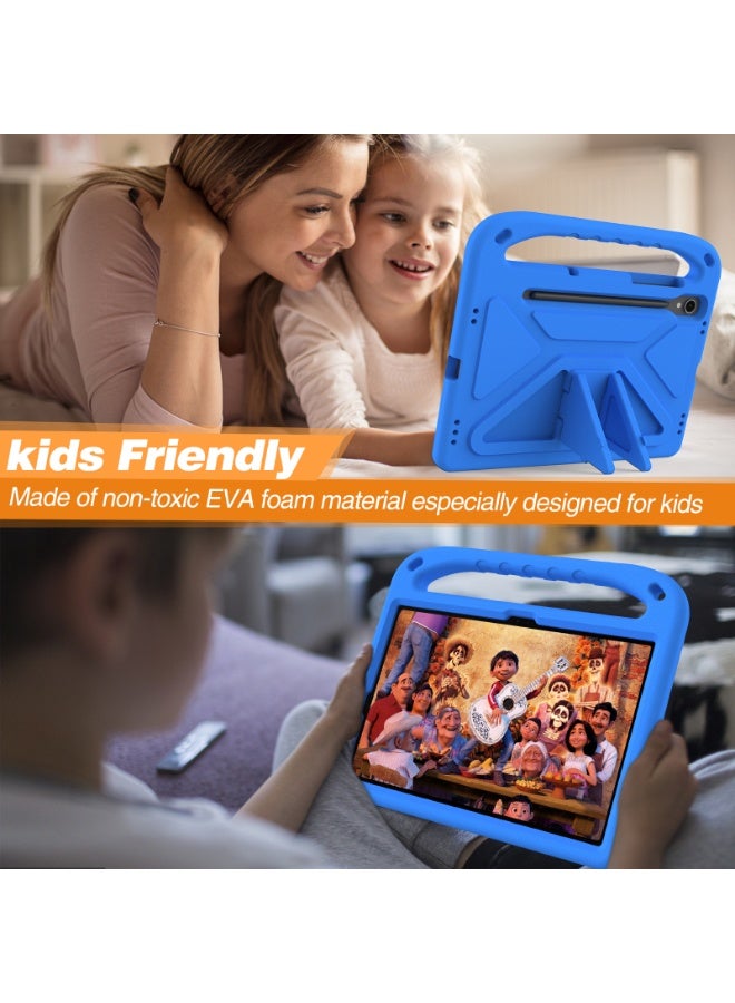 Cover for Samsung Galaxy Tab S10 Lite/S10 FE/S9 FE/Tab S9 10.9 inch Released 2025 Tablet Case for Kids - Durable Lightweight EVA Shockproof Protective Handle Stand Cover (Blue) - Image 3