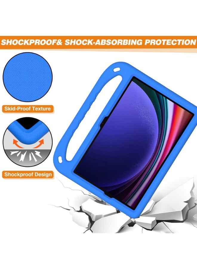 Cover for Samsung Galaxy Tab S10 Lite/S10 FE/S9 FE/Tab S9 10.9 inch Released 2025 Tablet Case for Kids - Durable Lightweight EVA Shockproof Protective Handle Stand Cover (Blue) - Image 2