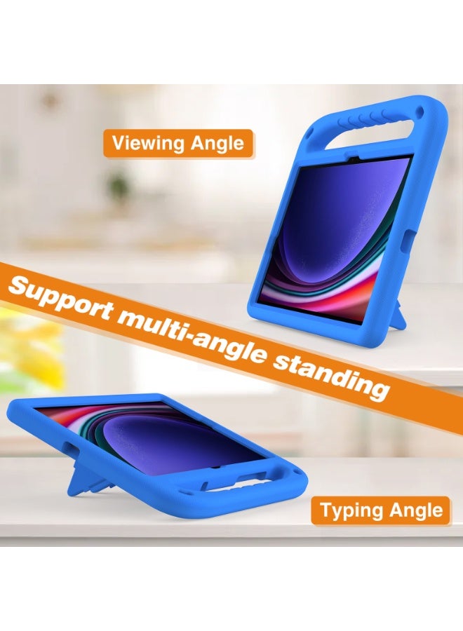 Cover for Samsung Galaxy Tab S10 Lite/S10 FE/S9 FE/Tab S9 10.9 inch Released 2025 Tablet Case for Kids - Durable Lightweight EVA Shockproof Protective Handle Stand Cover (Blue) - Image 4
