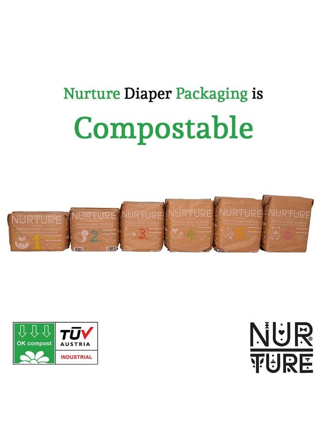nurture Diapers By Biobag Size 4 (1531 Pounds) 78 Premium Quality Baby Diapers Chemical Free Ultra Absorbent Eco Friendly Hypoallergenic - Image 2