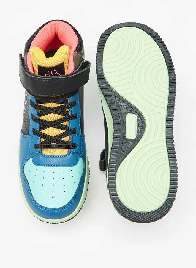 Kappa Boys Colourblocked Shoes With Hook And Loop Closure