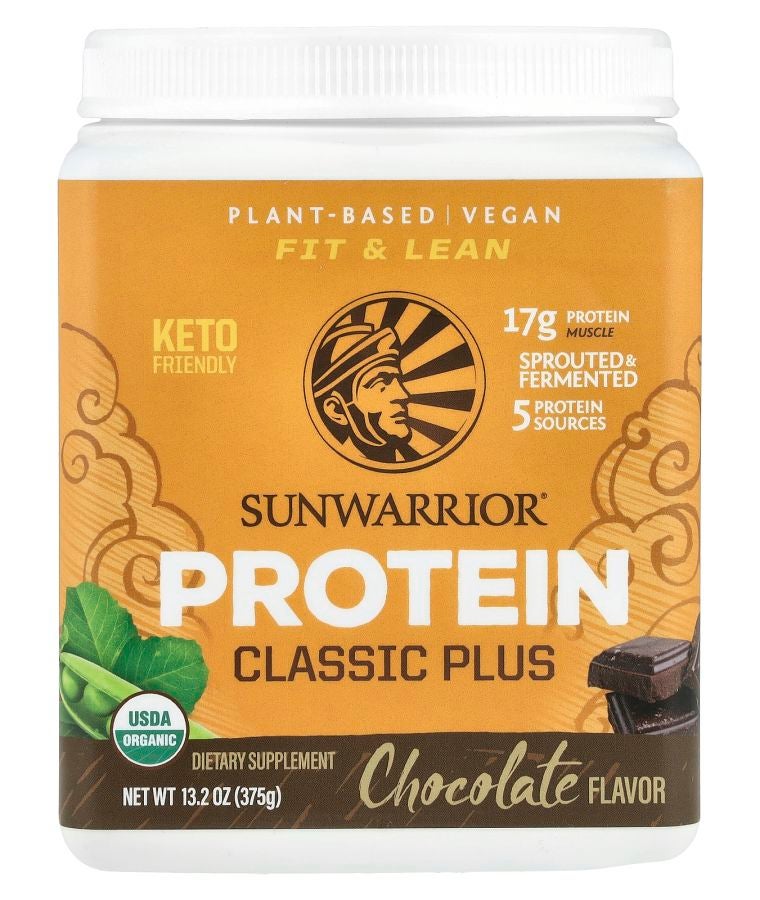 Sunwarrior Classic Plus Protein Chocolate 13.2 oz (375 g)