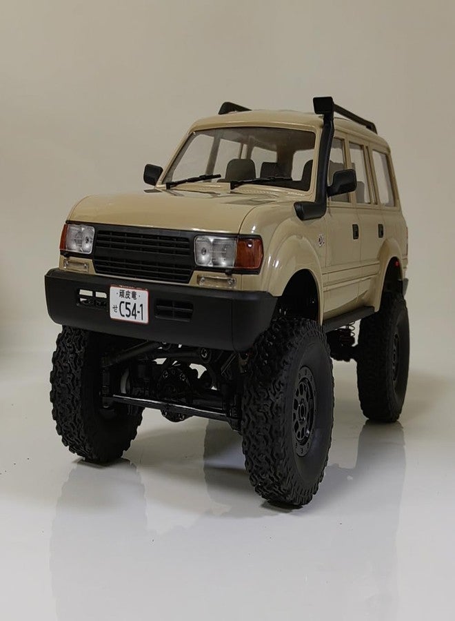 GoolRC شاحنة جيول آر سي، WPL C54 زاحف آر سي 1/16 مقياس سيارة تحكم عن بعد، 4WD لجميع التضاريس سيارة زاحف صخرية، سيارة تسلق آر سي بتردد 2.4GHz مع أضواء LED وبطاريتين للأطفال والبالغين (أصفر) - Image 4