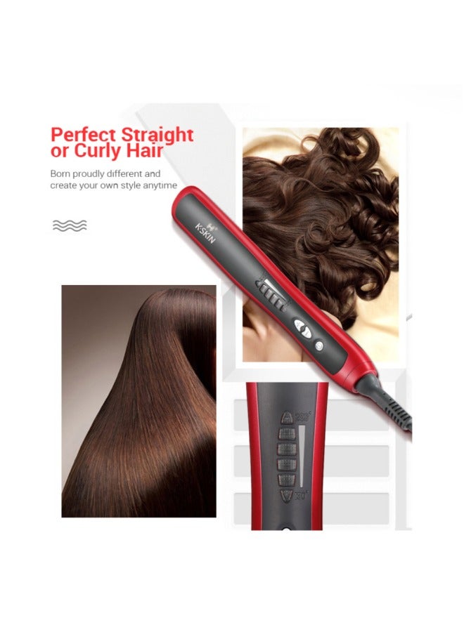 K.SKIN KD388 Hair Straight Comb PTC Fast Heater,Red - Image 3