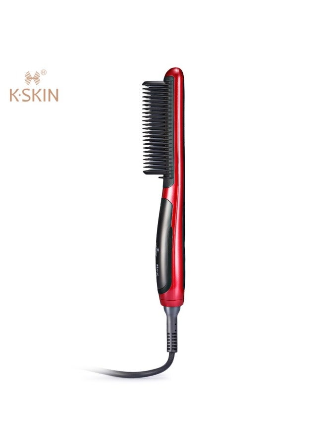 K.SKIN KD388 Hair Straight Comb PTC Fast Heater,Red - Image 2