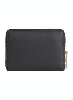 TOMMY HILFIGER Women's Chic Th Monogram Medium Zip-Around Wallet - Faux Leather, Black  - Image 2
