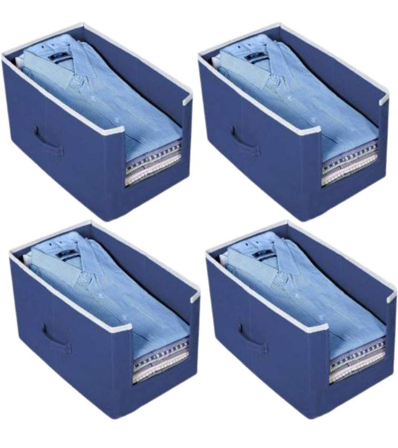 Special One Creation Shirt Stacker Storage Organizer Garments Cover Set of 4 Blue  - Image 1