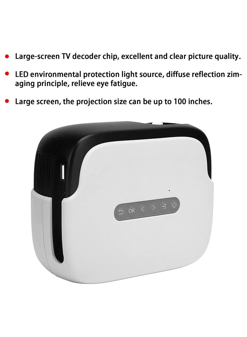 M MIAOAN 860 Micro Projector Home Portable Projector Black - Image 3