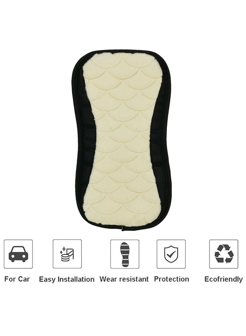 MOB Premium Quality Car Armrest Cushion Handrail Pad Soft and Comfortable For Car Cushion Pad 1 Pcs Beige & Black - Image 2
