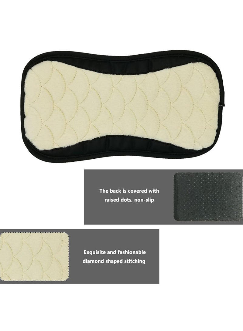 MOB Premium Quality Car Armrest Cushion Handrail Pad Soft and Comfortable For Car Cushion Pad 1 Pcs Beige & Black - Image 3