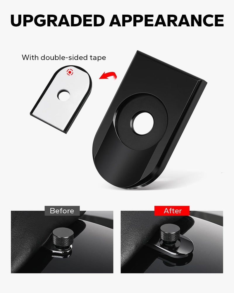 Amazicha Black Aluminum Fender Rear Seat Bolt Nut Tab Mount Knob Cover 1/4"-20 Thread Seat Screws Kit Compatible for Harley Davidson Touring Softail Dyna Sportster 1996-2025 - Image 5