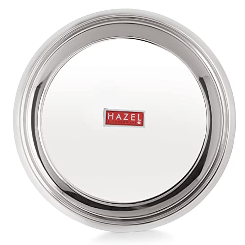 HAZEL 29 cm Stainless Steel Atta Parat | 2000 ml Dough Kneading Plate for Kitchen | Mirror Finish Steel Parat for Roti, Puri, Snacks - Image 2