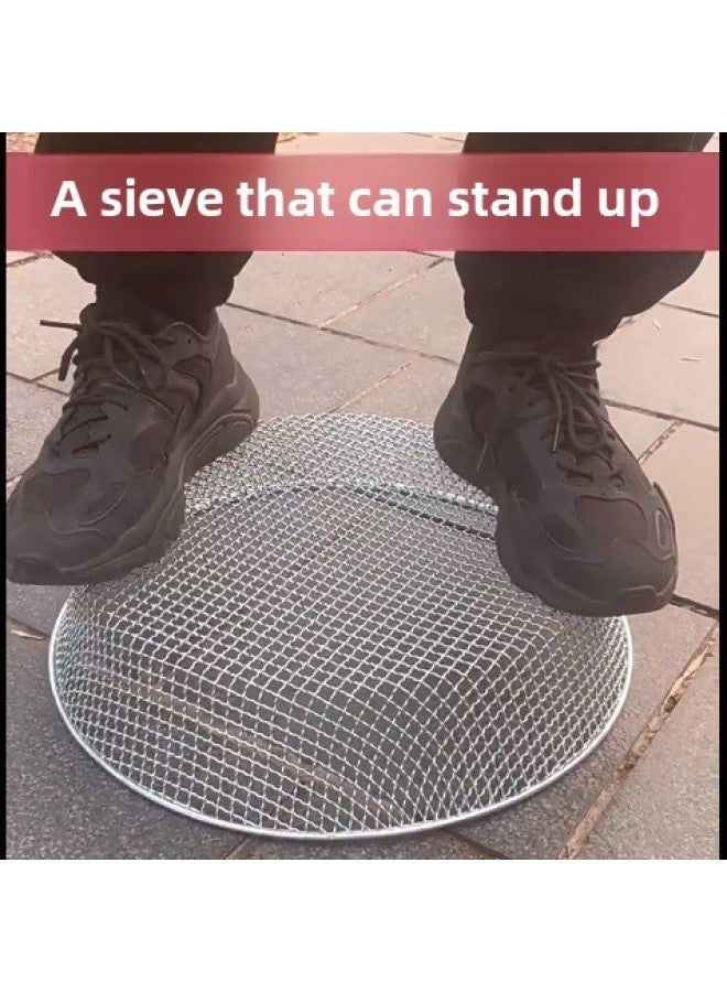 Horticultural Sand Compost Sieve Sand Rock Sieve Soil Compost Diameter 30cm Aperture Optional 2mm-6mm-10mm-Specifications:30.2cm Mm Diameter Hole + Gloves - Image 5