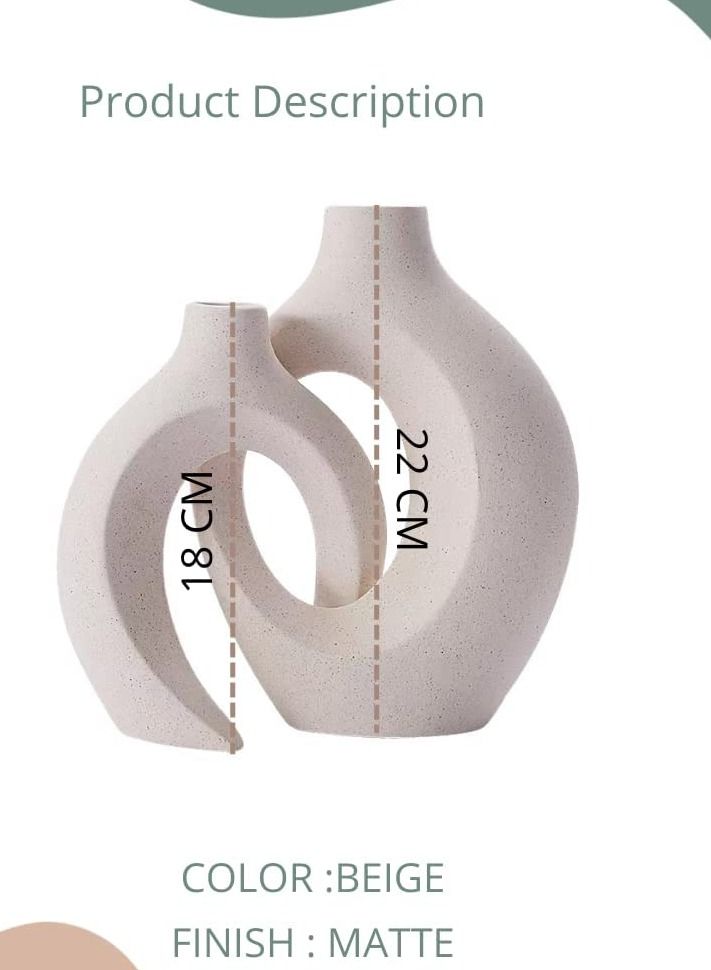 Two Legged Elegant Vase for Home Decoration (Set of 2 Vases)  - Image 4