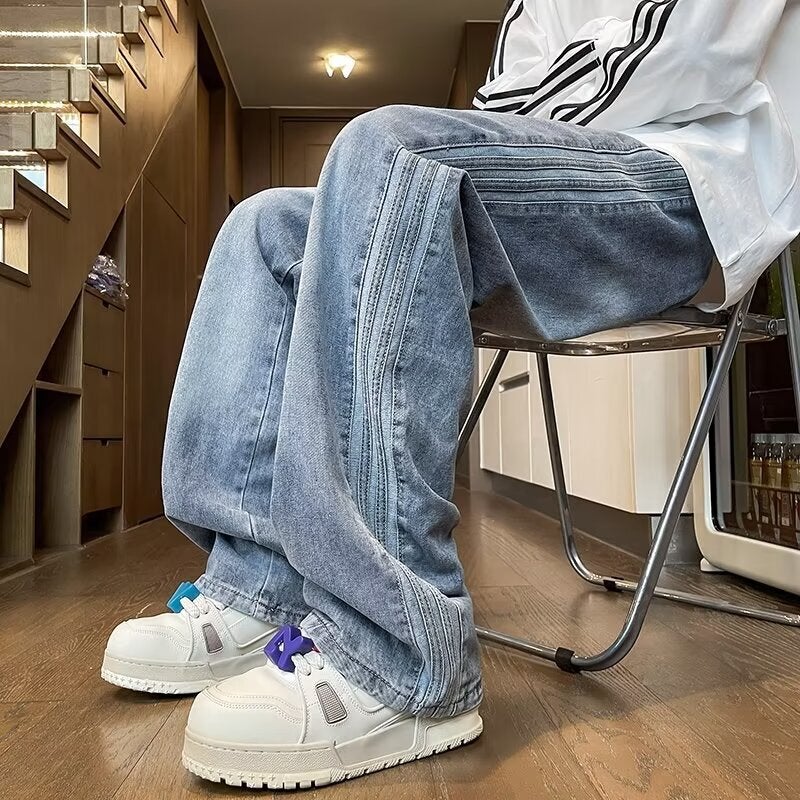 Unisex Casual Daily Denim Jeans - Image 2
