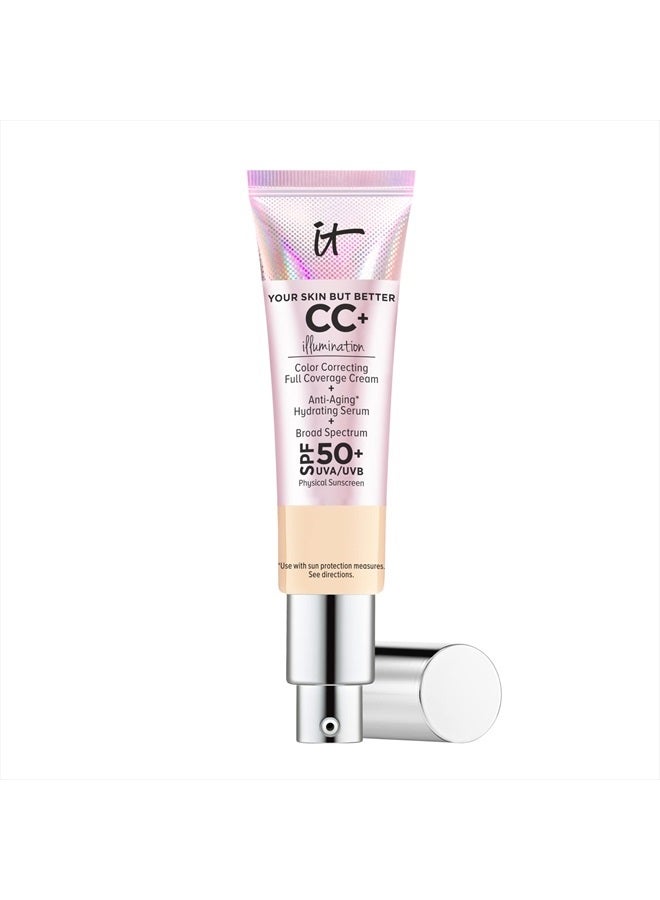 it Your Skin But Better CC+ Cream Illumination, Light (W) - Color Correcting Cream, Full-Coverage Foundation, Hydrating Serum u0026 SPF 50+ Sunscreen - Radiant Finish - 1.08 fl oz - Image 1