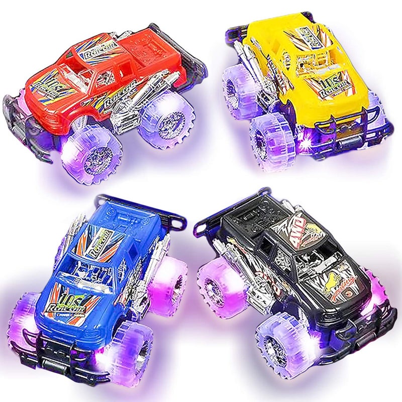 ArtCreativity Light-Up Monster Truck Toys (2-Pack) â€“ Push-&-Go Cars with Glowing Wheels â€“ Birthday Gift for Toddlers, Boys & Girls Ages 3+ â€“ Durable Friction-Powered Trucks â€“ Batteries Included - Image 1