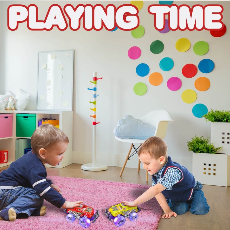 ArtCreativity Light-Up Monster Truck Toys (2-Pack) â€“ Push-&-Go Cars with Glowing Wheels â€“ Birthday Gift for Toddlers, Boys & Girls Ages 3+ â€“ Durable Friction-Powered Trucks â€“ Batteries Included - Image 5