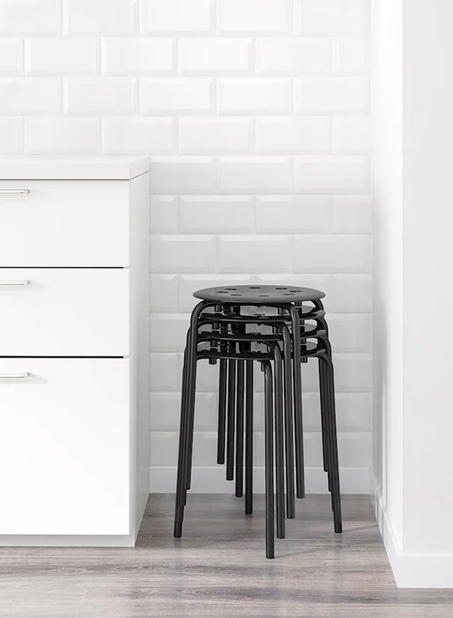 SKY-TOUCH 1pcs Stackable Marius Stool, Durable Plastic & Steel, Lightweight, Space-Saving, Anti-Slip Legs, Holds Up to 80kg, Ideal for Indoor/Outdoor Use–Home,Office,Bar,School,Lab - Image 5