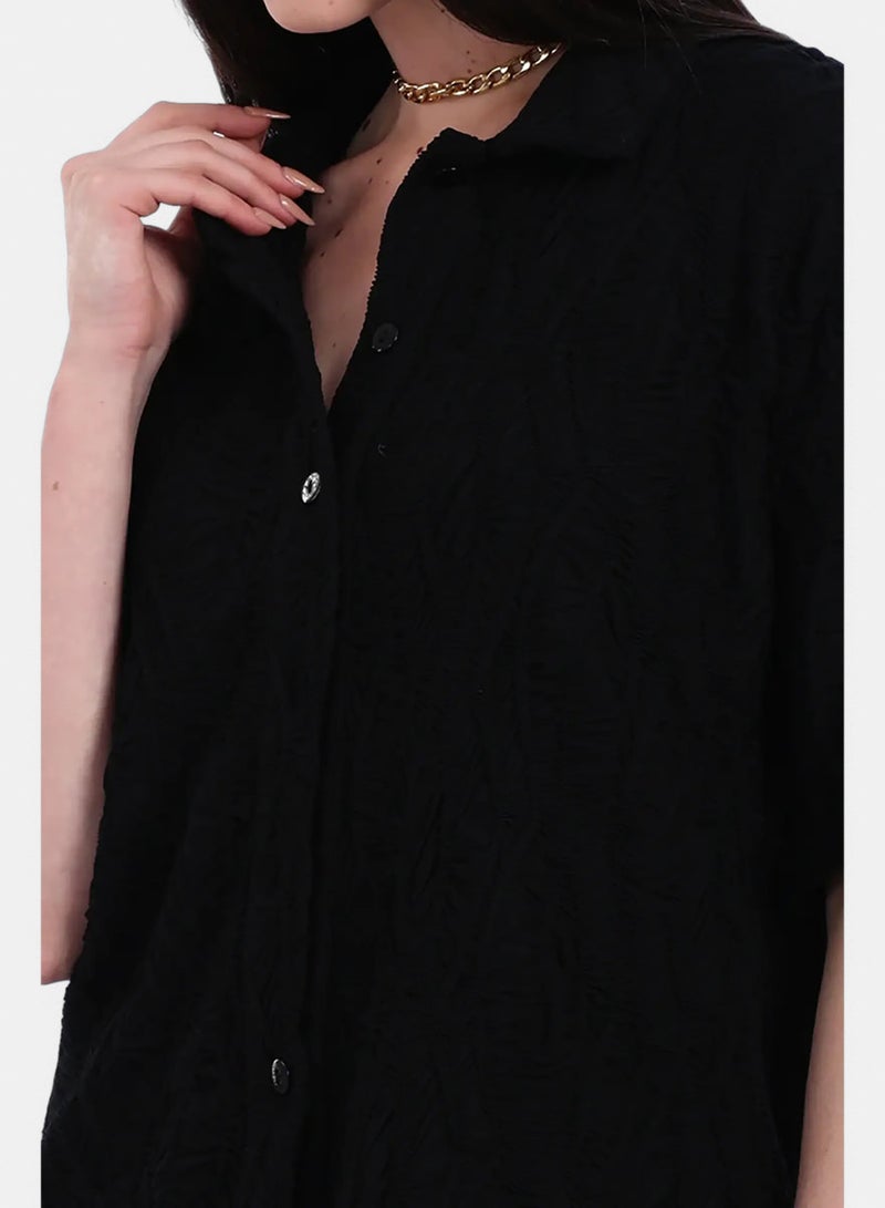 Carina Woven Jacquard Beach Shirt - Image 5