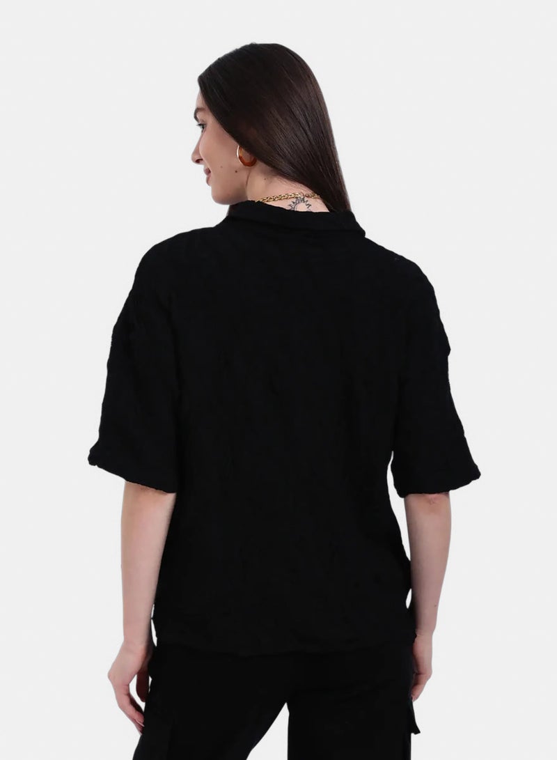 Carina Woven Jacquard Beach Shirt - Image 4