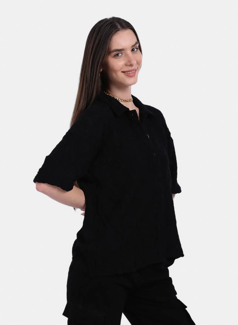 Carina Woven Jacquard Beach Shirt - Image 3