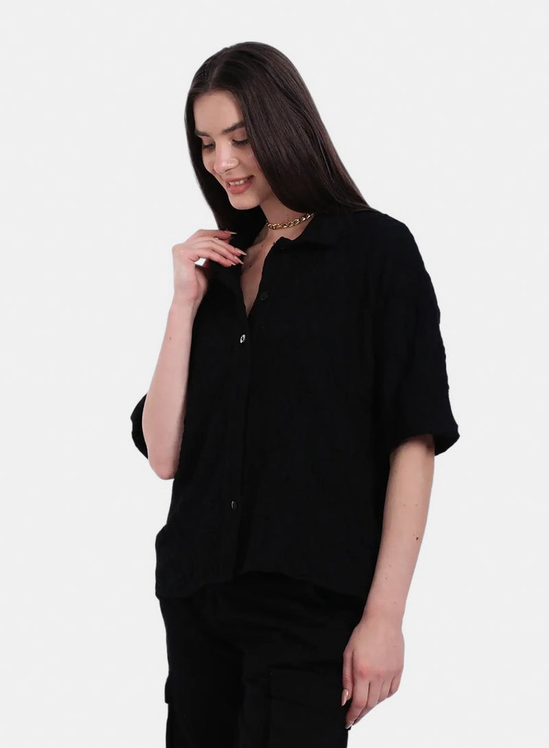 Carina Woven Jacquard Beach Shirt - Image 2