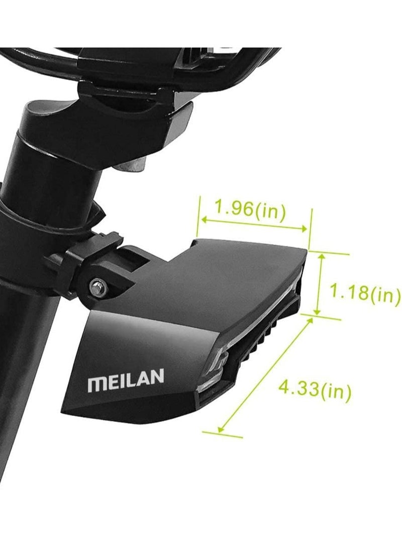 ميلان MEILAN X5 Smart Bike Tail Light Wireless Turn Signals Automatic Brake Light Ground Warning Line Remote Control USB Rechargeable Waterproof Safety Warning Rear Back Cycling - Image 3
