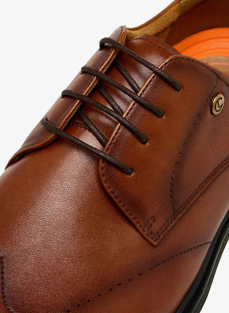 Le Confort BROWN Men Lace-Up Leather Derby Shoes for Men | Best Price UAE