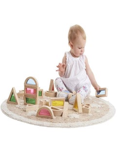 TickiT TickiT Rainbow Blocks - Set of 24 - Sensory Blocks for Toddlers Aged 12M+ - Colorful Montessori Stacking Shapes - First Building Blocks  - Image 2