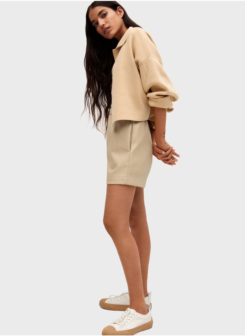 MANGO - High Waist Shorts - Image 1