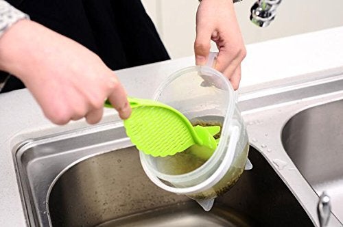 Mezons Set of 3 Pcs Multifunctional Spoon Rice Washer Filter Strainer Colanders Scoop Kitchen Device - Image 3
