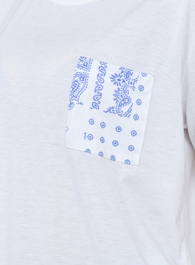 Styli Printed Pocket T-Shirt & Wide Leg Pyjama Set  - Image 3