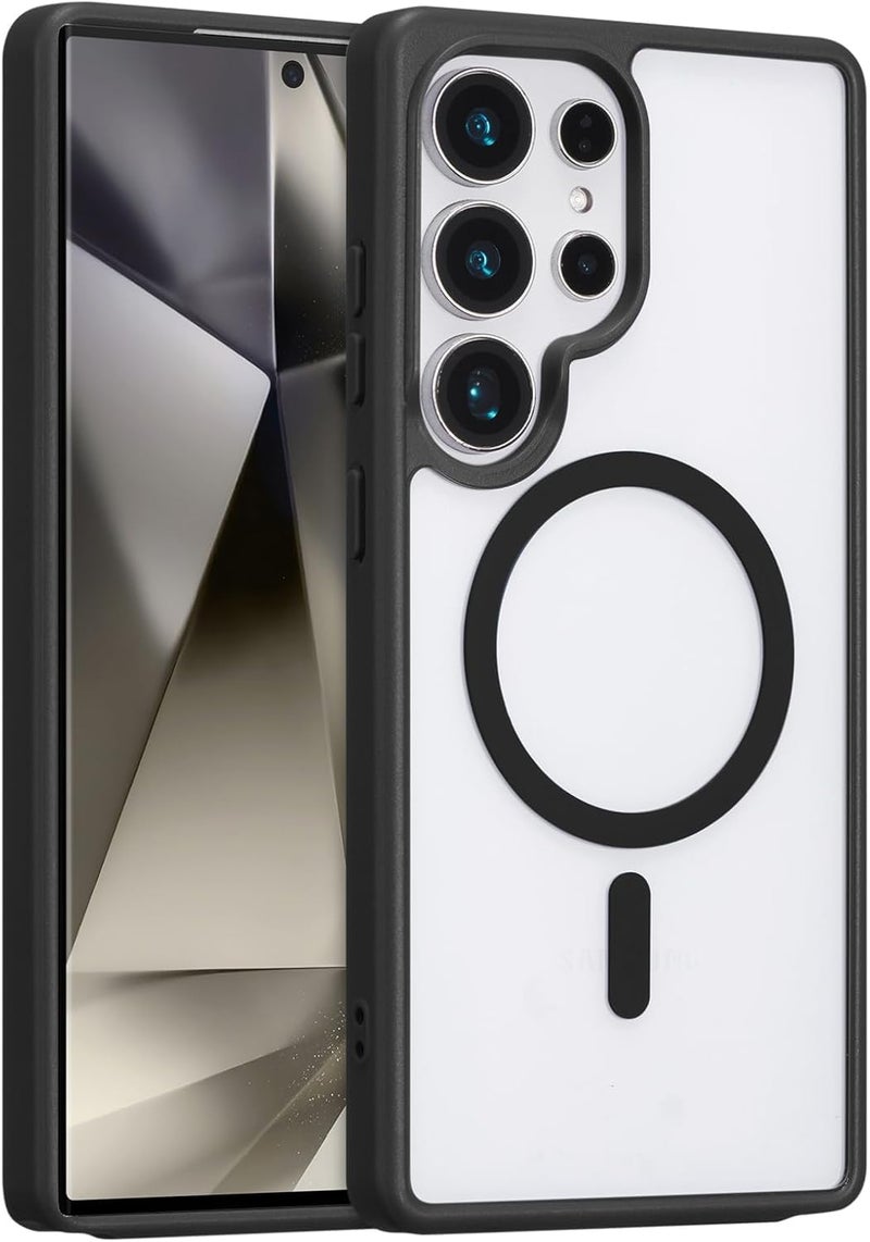 ShieldTech Back Cover Case for Samsung Galaxy S 24 Ultra 5G | Anti Yellow | Mag-Safe | Transparent & Black Mobile Phone Case for Samsung Galaxy S 24 Ultra / S24Ultra 5G | TPU Transparent & Black - Image 1