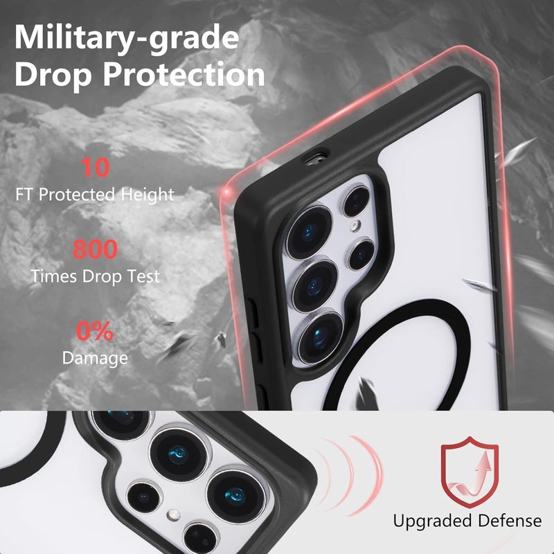 ShieldTech Back Cover Case for Samsung Galaxy S 24 Ultra 5G | Anti Yellow | Mag-Safe | Transparent & Black Mobile Phone Case for Samsung Galaxy S 24 Ultra / S24Ultra 5G | TPU Transparent & Black - Image 5