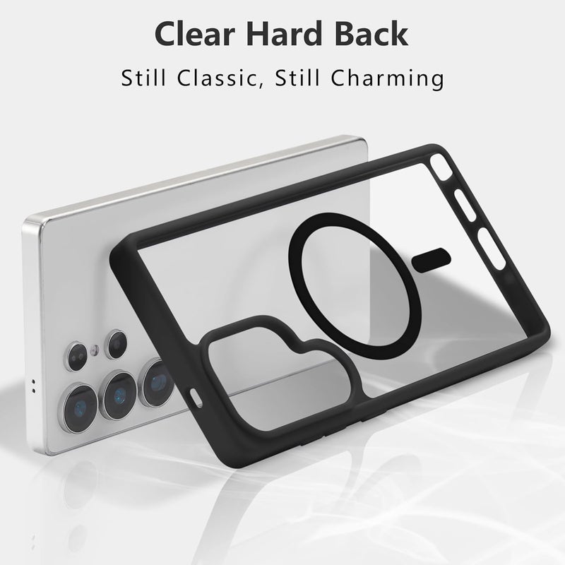 ShieldTech Back Cover Case for Samsung Galaxy S 24 Ultra 5G | Anti Yellow | Mag-Safe | Transparent & Black Mobile Phone Case for Samsung Galaxy S 24 Ultra / S24Ultra 5G | TPU Transparent & Black - Image 2