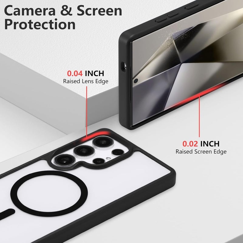 ShieldTech Back Cover Case for Samsung Galaxy S 24 Ultra 5G | Anti Yellow | Mag-Safe | Transparent & Black Mobile Phone Case for Samsung Galaxy S 24 Ultra / S24Ultra 5G | TPU Transparent & Black - Image 3