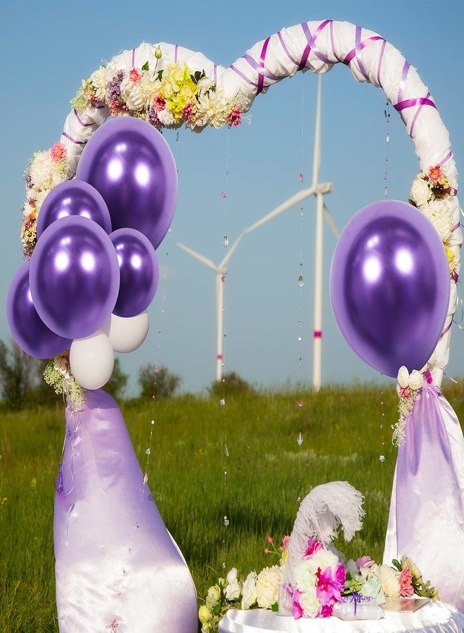 Aoriher 6 Pieces 18 Inch Large Metallic Balloons Giant Extra Large Latex Jumbo Chrome Balloons for Birthday Wedding Baby Shower Party Decoration (Purple,18 Inch) - Image 4