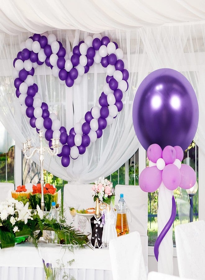 Aoriher 6 Pieces 18 Inch Large Metallic Balloons Giant Extra Large Latex Jumbo Chrome Balloons for Birthday Wedding Baby Shower Party Decoration (Purple,18 Inch) - Image 5