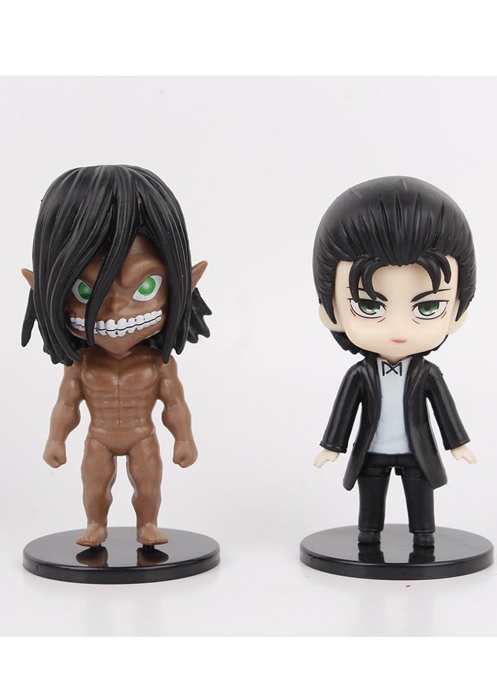 general 6-Piece Attack on Titan PVC Figures Set, Including 3rd Gen Eren, Armin, Hange, and Reiner, 10cm High, Perfect for Collecting, Home Decor, and Small Gifts - Image 4