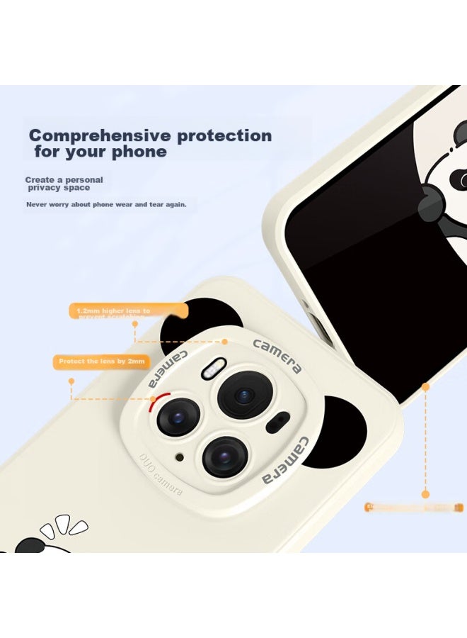 Xp Suitable For Huawei Mate 70 Phone Case, Full Lens Protection, Mate 70 Hard Shell, Heat Dissipation, Silicone, Cartoon Creative, Matte Finish, Shockproof, High-end Feel For Men And Women - Distant Mountain Blue Bright Bear - Image 3