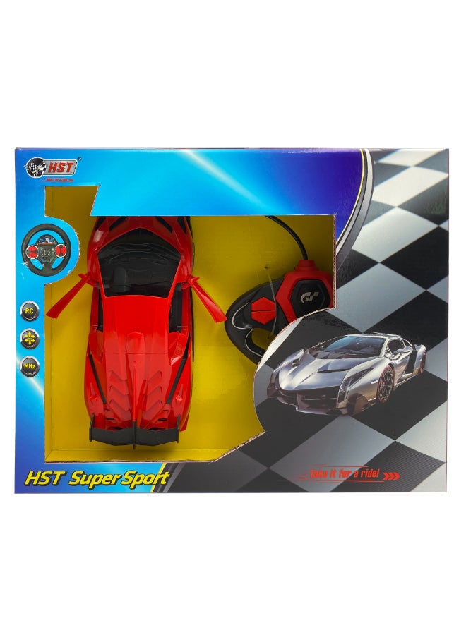 HST Super Sports Car 1:18 Remote Control – 4-Way Racing Car with Opening Doors Orange - Image 3