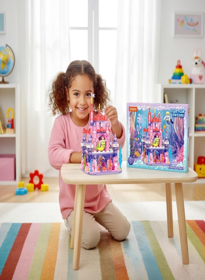 COGO Fairytale Dream | Crystal Crag Coral Castle | Mermaid Princess Fairy Fantasy | Building Block Toy 424 Pieces for Girls & Teens Age 6+ | Creative Brick Kit Construction Toys Gift for Children - Image 5