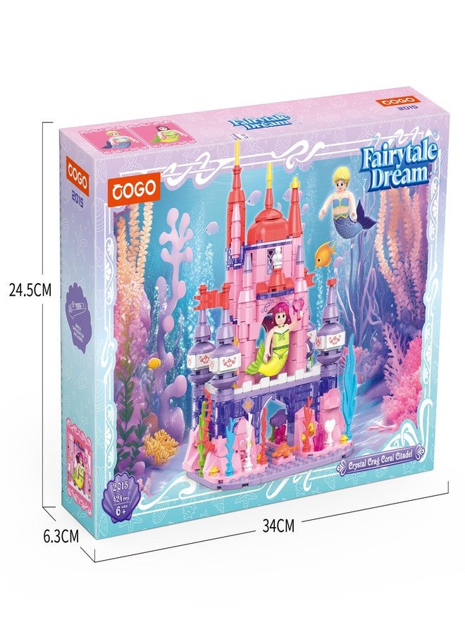COGO Fairytale Dream | Crystal Crag Coral Castle | Mermaid Princess Fairy Fantasy | Building Block Toy 424 Pieces for Girls & Teens Age 6+ | Creative Brick Kit Construction Toys Gift for Children - Image 4