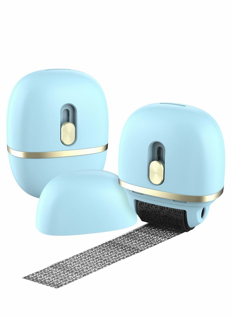 KASTWAVE - Lomil Identity Protection Roller Stamps 1 Pack - Wide Identity Theft Protection Stamp for ID Blockout with 4 Refills - Privacy Confidential and Address Blocker (Blue) - Image 1