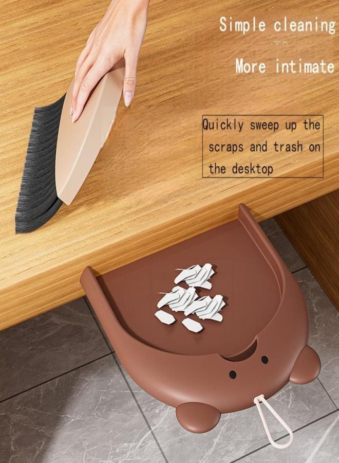 Small broom with dustpan set, keyboard cleaning brush, desktop clutter cleaning brush - Image 2