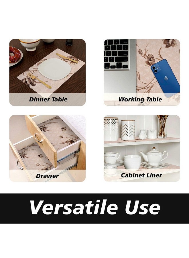 Kuber Industries (2 rolls) Anti Slip Kitchen Shelf Sheets - Waterproof Wardrobe Sheets for Shelves | Cabinet | Drawer | Cupboard - Shelf Liner for Refrigerator (Easy to Cut) (Brown) (5 Mtr) - Image 4